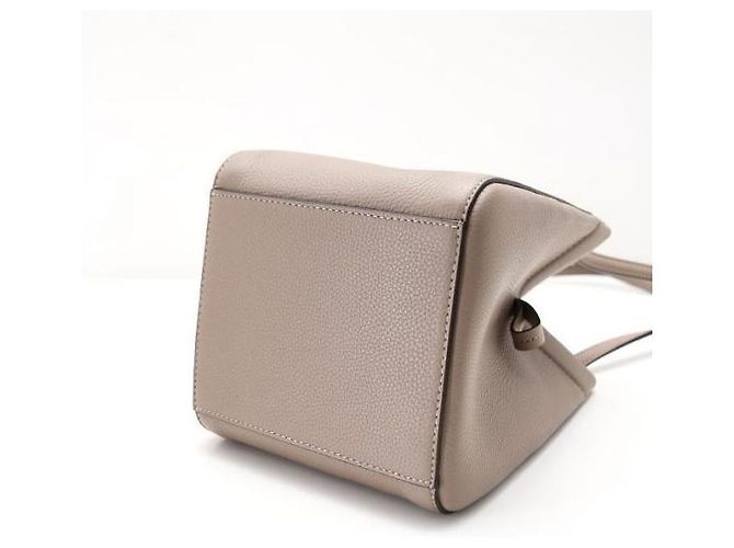 Fendi Mini Borsa in Pelle OrigAMI Marrone - vista 5