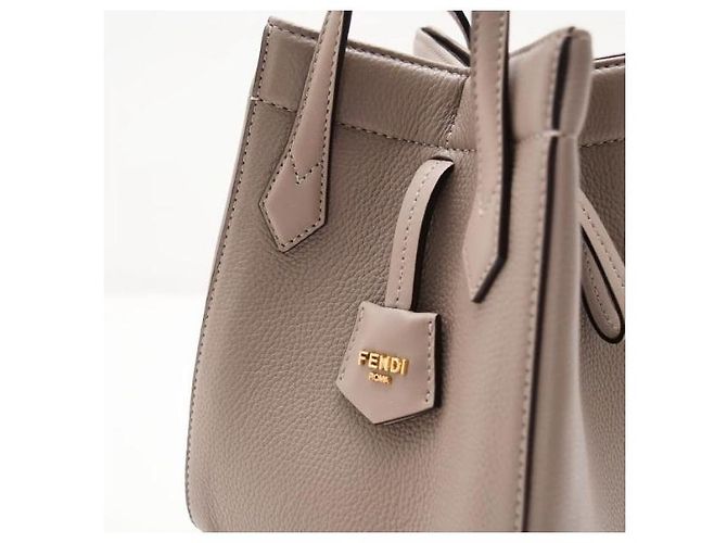 Fendi Mini Borsa in Pelle OrigAMI Marrone - vista 6
