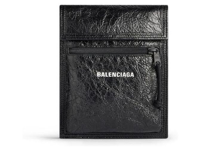 Balenciaga Explorer Small Strap Pouch Nero - vista 4