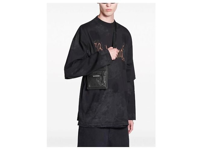 Balenciaga Explorer Small Strap Pouch Nero - vista 5