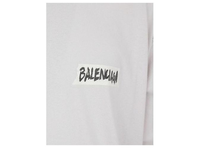 Balenciaga Masking Tape Medium Fit T-Shirt Weiß - Ansicht 5