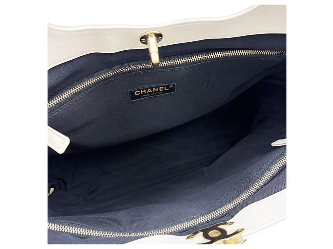 Chanel White Gold Shopping Large (No. - view 8