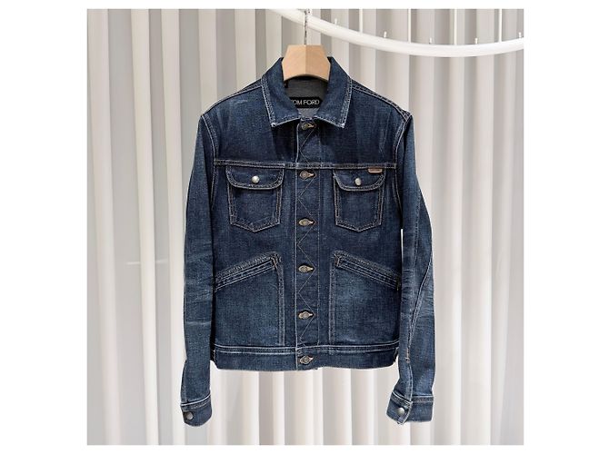 Tom Ford Giacca Trucker in Denim di Cotone (Grade Blu - vista 2