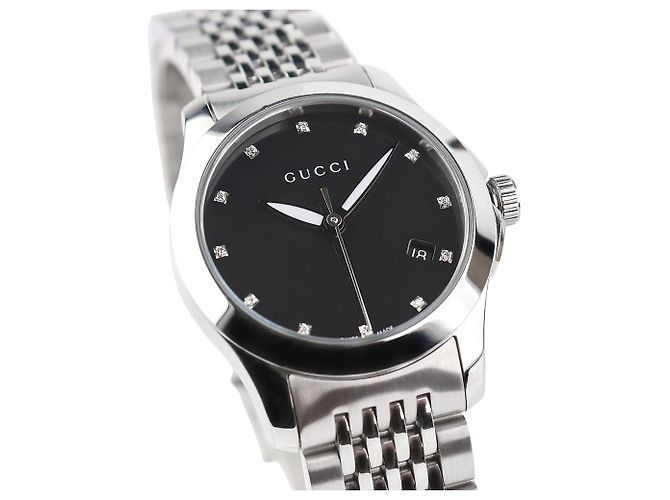 Gucci G-Timeless Diamond Damenuhr Schwarz - Ansicht 2