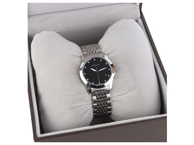Gucci G-Timeless Diamond Damenuhr Schwarz - Ansicht 7