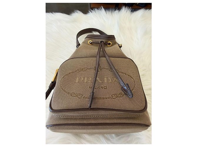 Prada Heritage Beige Bucket Bag Braun - Ansicht 10