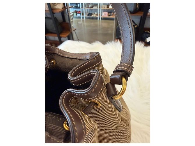 Prada Heritage Beige Bucket Bag Braun - Ansicht 12