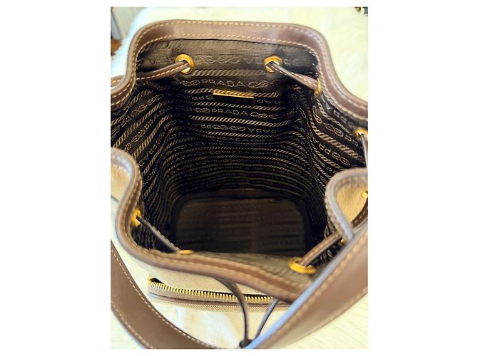 Prada Heritage Beige Bucket Bag Braun - Ansicht 15