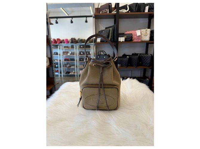 Prada Heritage Beige Bucket Bag Braun - Ansicht 5