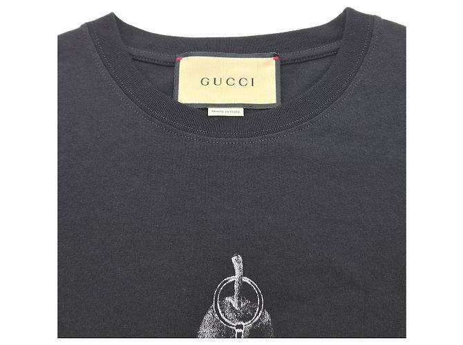 Gucci Bedrucktes Jersey T-Shirt Schwarz - Ansicht 6