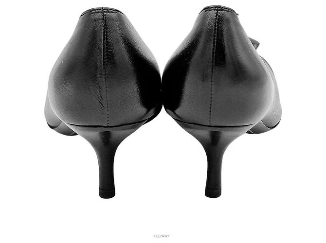 Salvatore Ferragamo Scarpe in pelle aperte Nero - vista 4