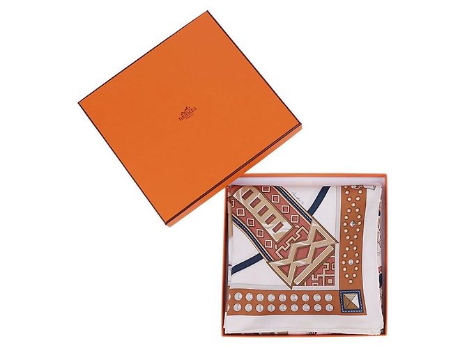 Hermès Coleira e trela para cães com lenço Branco - vista 13