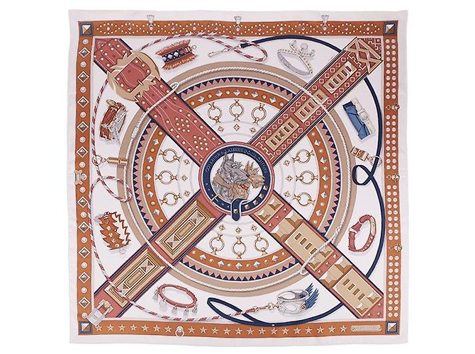 Hermès Coleira e trela para cães com lenço Branco - vista 7