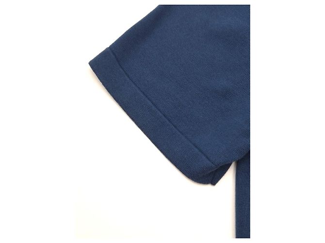 Louis Vuitton Baumwoll-T-Shirt mit Rundhalsausschnitt und kurzen Ärmeln Blau Zustand - Ansicht 7