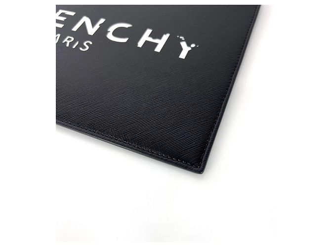 Givenchy Clutch Logo Canvas Black Nero - vista 8