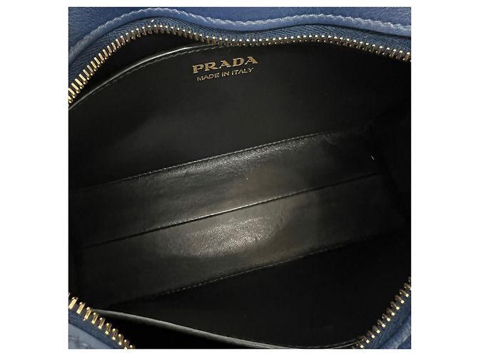 Prada Borsa a tracolla City in Saffiano Navy Blu - vista 8