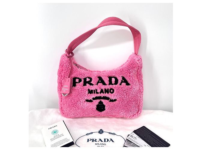 Prada Reedition Terry Mini Hobo Bag Pink - Ansicht 2