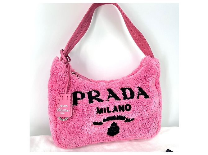 Prada Reedition Terry Mini Hobo Bag Pink - Ansicht 3
