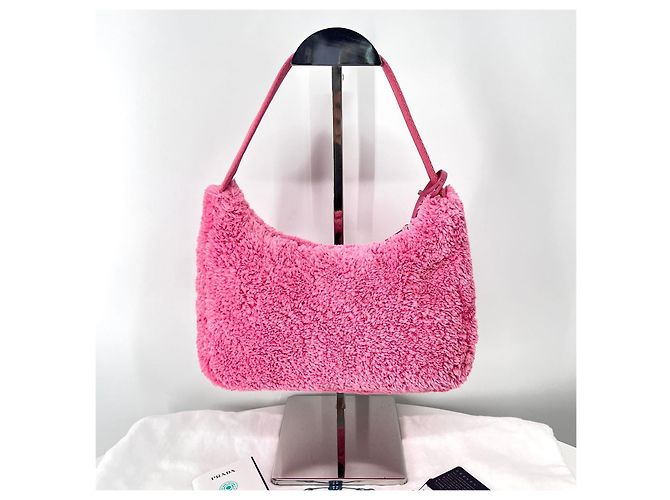Prada Reedition Terry Mini Hobo Bag Pink - Ansicht 4