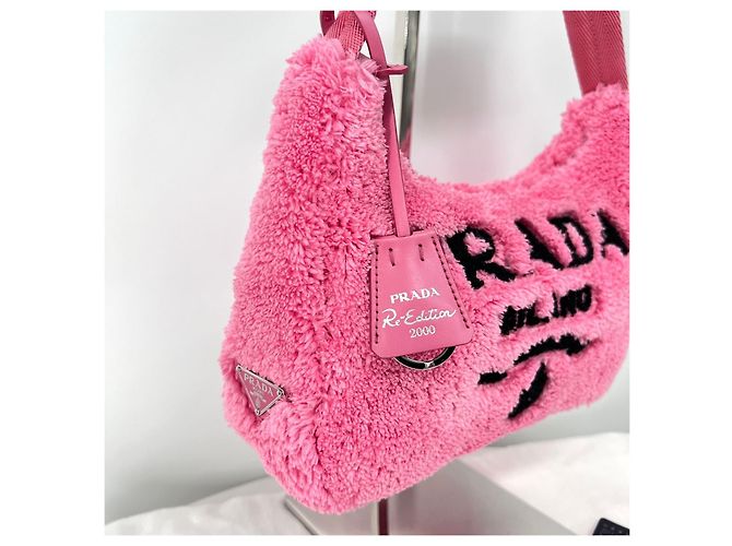 Prada Reedition Terry Mini Hobo Bag Pink - Ansicht 6