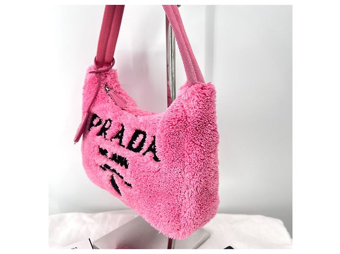 Prada Reedition Terry Mini Hobo Bag Pink - Ansicht 7