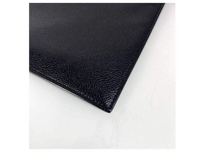 Thom Browne Borsa a Clutch Medium Three Stripe Black Nero - vista 8