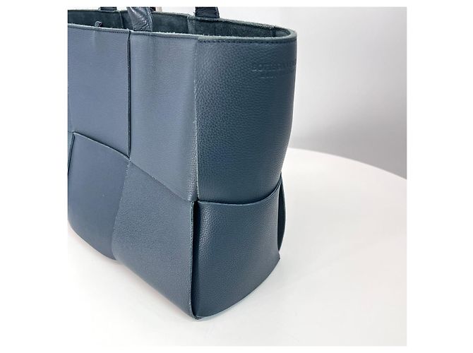 Borsa Tote Arco Medium Bottega Veneta Blu Pelle - vista 6