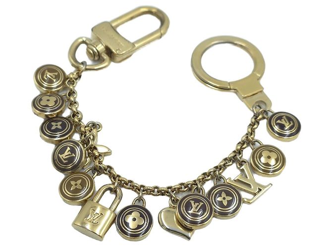 Louis Vuitton Porte Cles Chaine Pastilles Key Holder Gold D'oro - vista 14