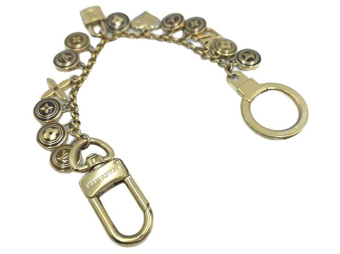 Louis Vuitton Porte Cles Chaine Pastilles Key Holder Gold D'oro - vista 2
