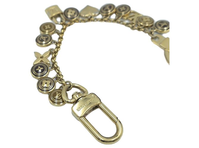 Louis Vuitton Porte Cles Chaine Pastilles Key Holder Gold D'oro - vista 3