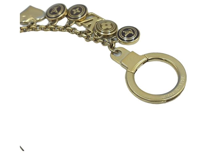 Louis Vuitton Porte Cles Chaine Pastilles Key Holder Gold D'oro - vista 4