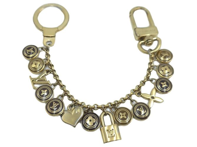 Louis Vuitton Porte Cles Chaine Pastilles Key Holder Gold D'oro - vista 8