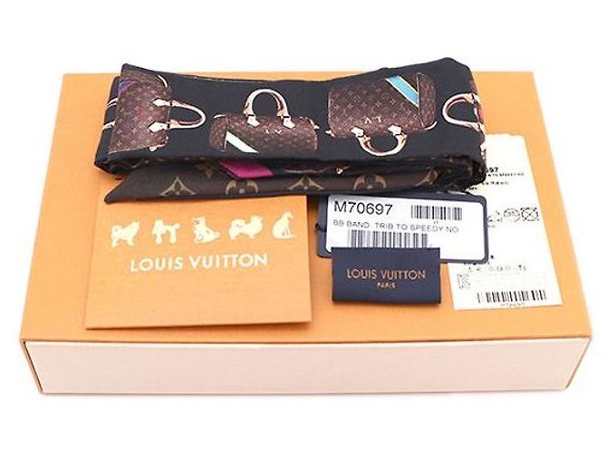 Louis Vuitton Monogram Speedy Tribute to Silk Scarf Nero - vista 8