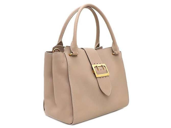 Burberry mala Tote e mala de ombro com fivela em couro granulado Marrom - vista 2