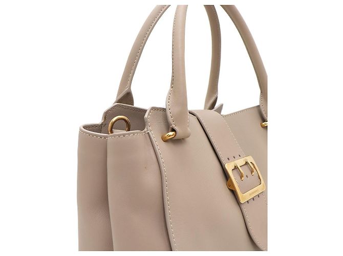 Burberry mala Tote e mala de ombro com fivela em couro granulado Marrom - vista 5