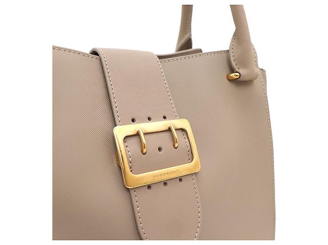 Burberry mala Tote e mala de ombro com fivela em couro granulado Marrom - vista 6