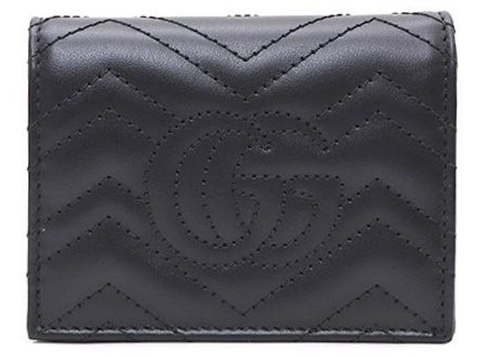Gucci Cartera GG Marmont Chevron Negro - vista 3