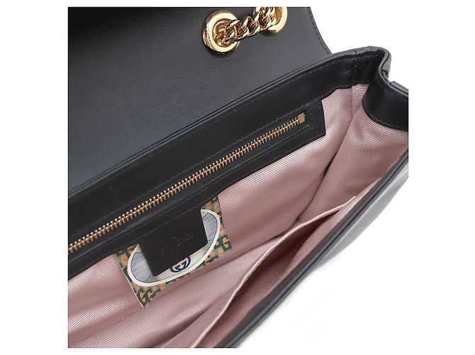 Gucci Borsa a tracolla e crossbody con catena media Tiger Head Nero - vista 10