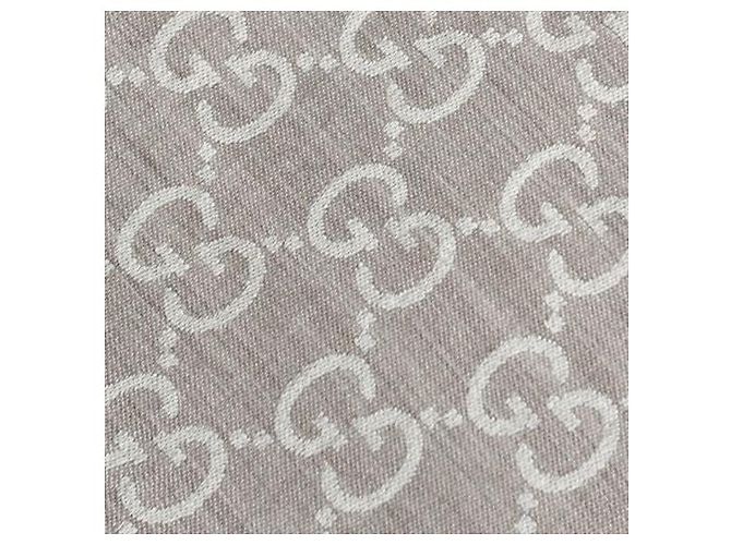 Gucci Sciarpa in lana e seta beige Marrone - vista 4