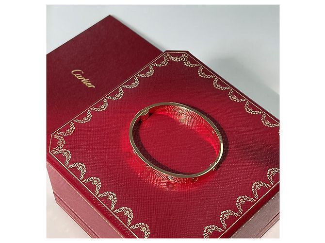 Cartier Bracciale LOVE Classic Semi-Pave Oro Rosa - vista 4