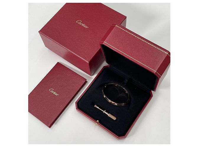 Cartier Bracciale LOVE Classic Semi-Pave Oro Rosa - vista 9