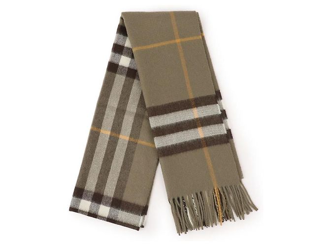 Burberry Sciarpa in cashmere a quadri Marrone - vista 4