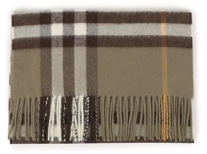 Burberry Sciarpa in cashmere a quadri Marrone - vista 5