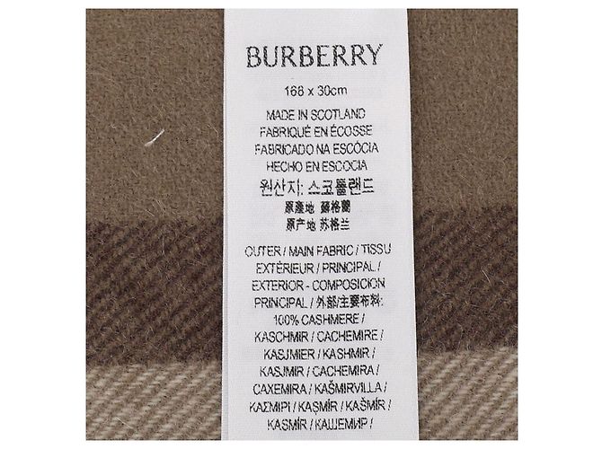 Burberry Sciarpa in cashmere a quadri Marrone - vista 9