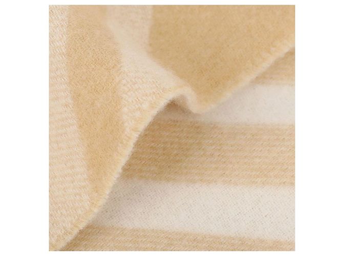 Sciarpa Burberry Check in cashmere beige sabbia Marrone - vista 7