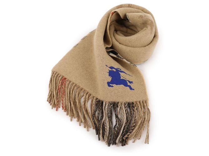 Burberry Bufanda de cachemira reversible Night Check Castaño - vista 3