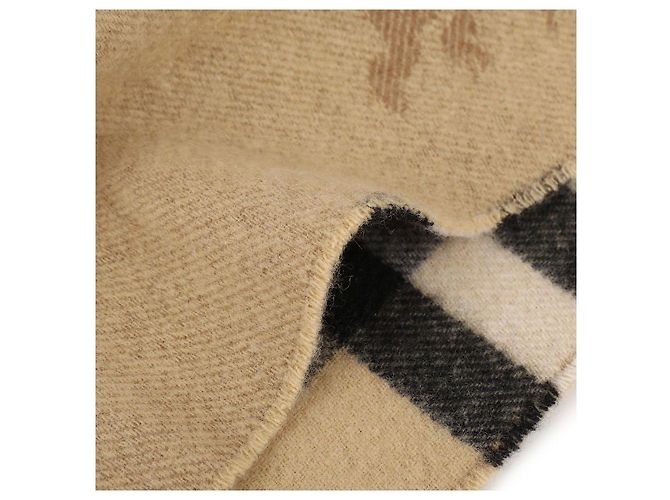 Burberry Bufanda de cachemira reversible Night Check Castaño - vista 7