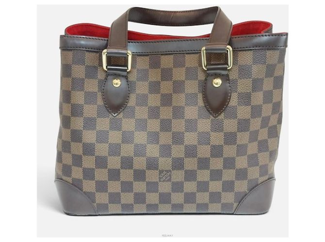 Louis Vuitton Borsa Tote Hampstead PM in canvas Damier Ebene Marrone - vista 2