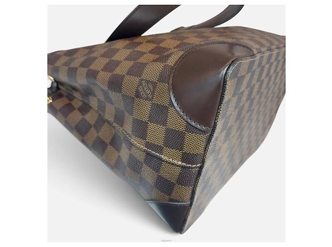 Louis Vuitton Borsa Tote Hampstead PM in canvas Damier Ebene Marrone - vista 3