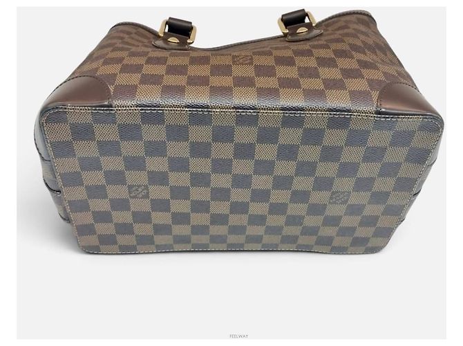 Louis Vuitton Borsa Tote Hampstead PM in canvas Damier Ebene Marrone - vista 4